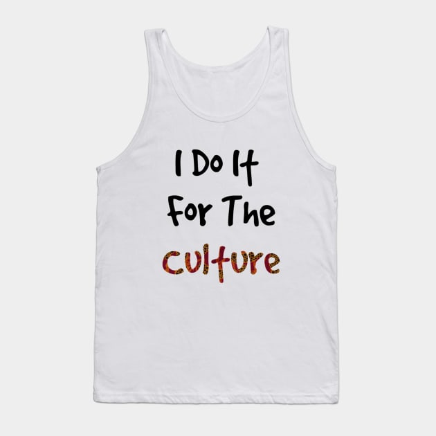 I Do It For The Culture - Red Ankara Print Tank Top by hazinadesign